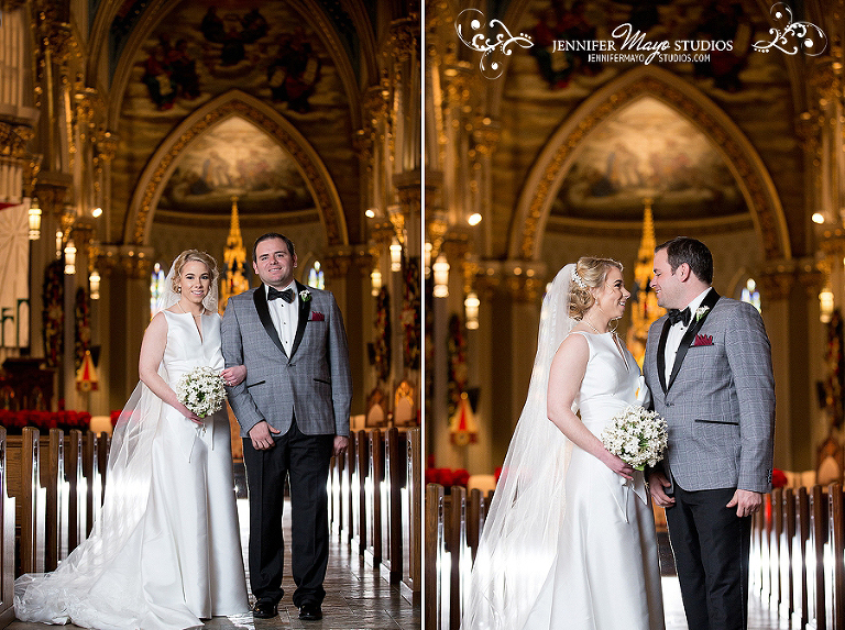 Sacred Heart Basilica wedding photographer University of Notre Dame wedding photos