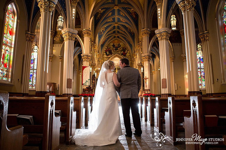 Sacred Heart Basilica wedding photographer University of Notre Dame wedding photos