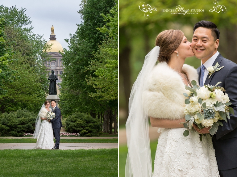 Notre Dame Wedding Photography Morris Inn and Sacred Heart Basilica